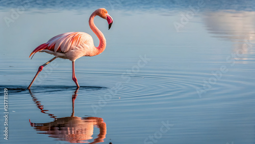 flamingo in the water