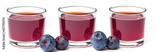 Fresh blueberry juice in glass healthy drink antioxidant beverage recipe organic fruit diet isolated 100 percent