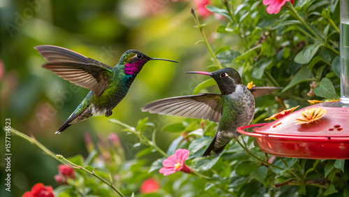 hummingbird and flower