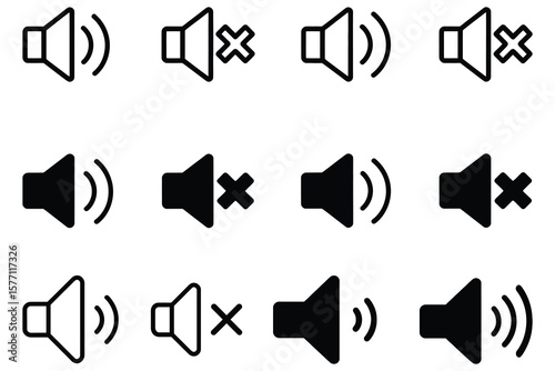 Speaker volume icons sound audio