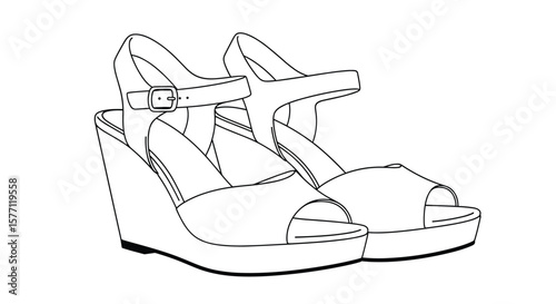 Stylish wedge sandals with ankle strap and open toe design perfect for summer wear