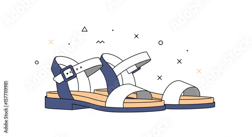 Stylish flat sandals with adjustable buckle straps for everyday comfort and fashionable footwear