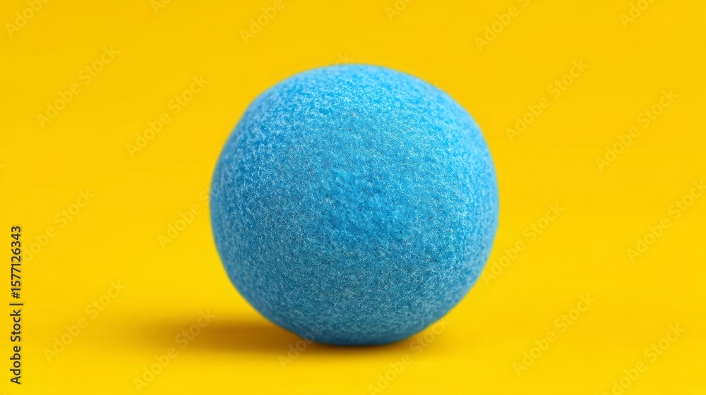 A vibrant azure sphere, marblescape plaything delight, against a goldenrod backdrop, invoking Holi color frenzy or playful Festivus toy A vibrant azure sphere, marblescape plaything delight, against a goldenrod backdrop, invoking Holi color frenzy or playful Festivus toy