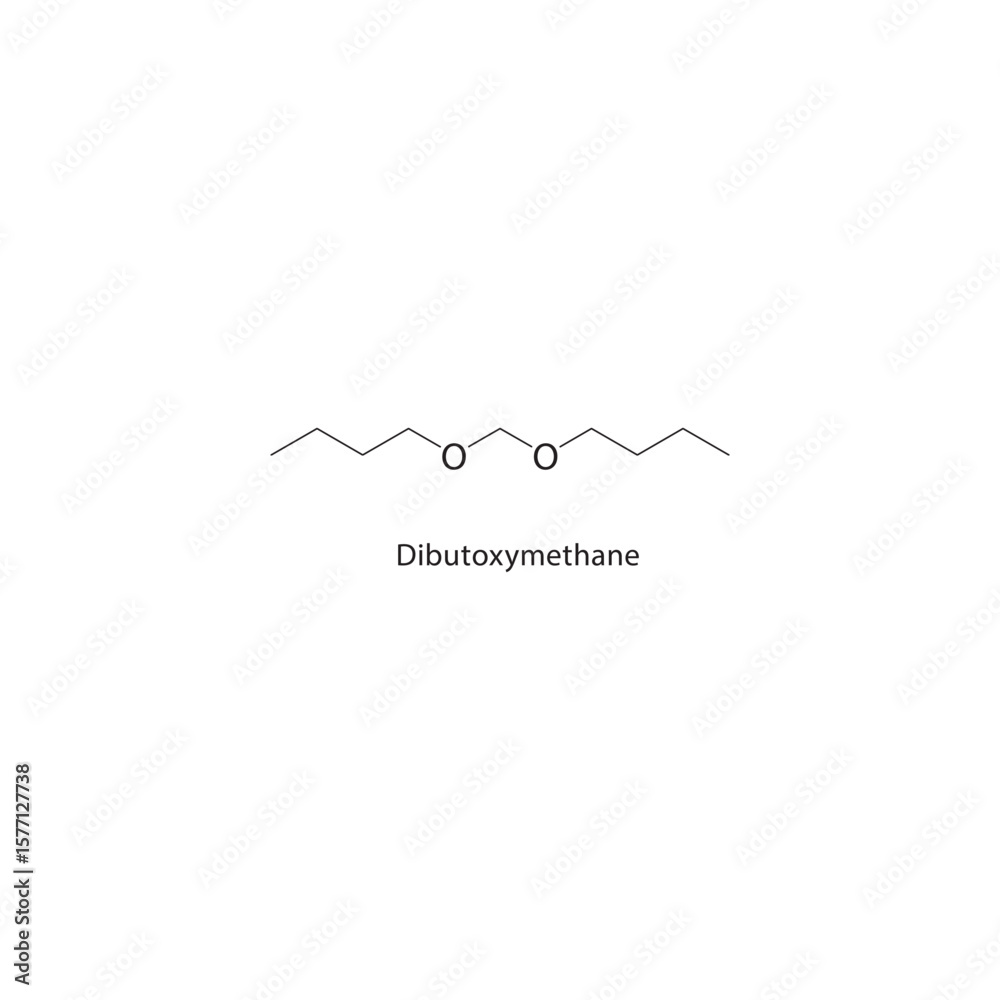 Fototapeta Dibutoxymethane skeletal structure