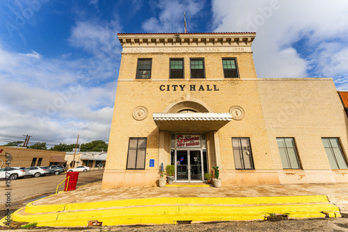 Billede på lærred City Hall, Sonora, Texas, USA