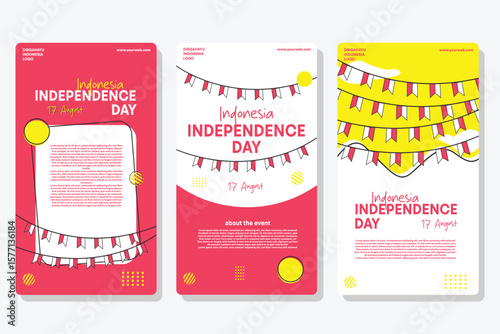 Template - 3 Story Design of indonesia independence day