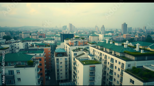 aerial view of the city