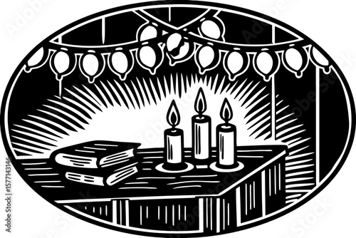 silhouette of a candle
