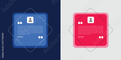 Testimonial or client review quote in chat bubble design. Editable testimonial banner for social media post, feedback, recommendation, and customer review infographic template. Minimal and creative.
