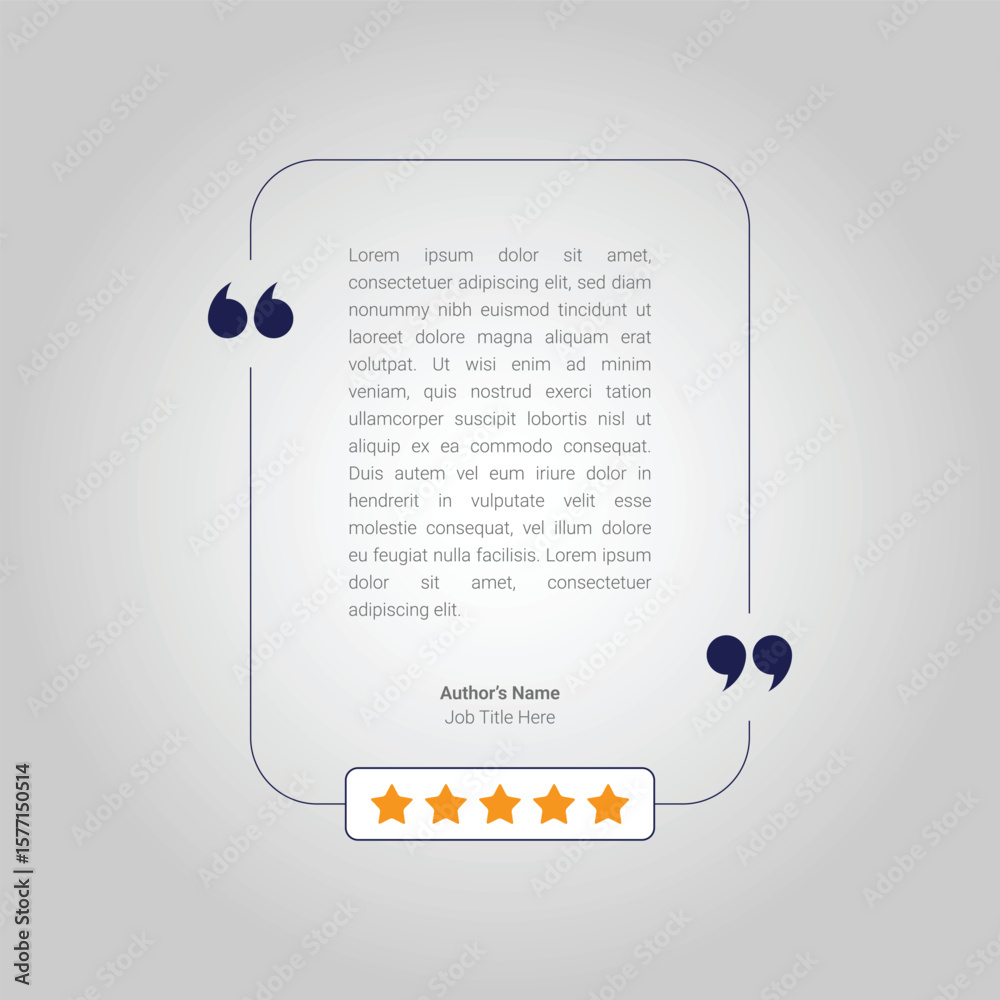 Fotografie Testimonial or client review quote in chat bubble design
