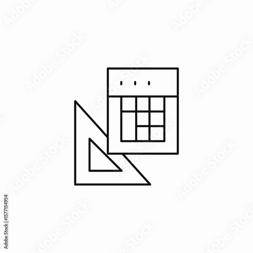 math tools calculation icon sign vector