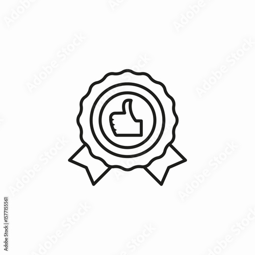 quality approval badge icon sign vector