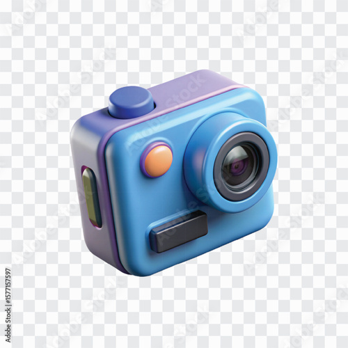 3D GoPro Camera Icon | Action Sports Equipment Illustration
