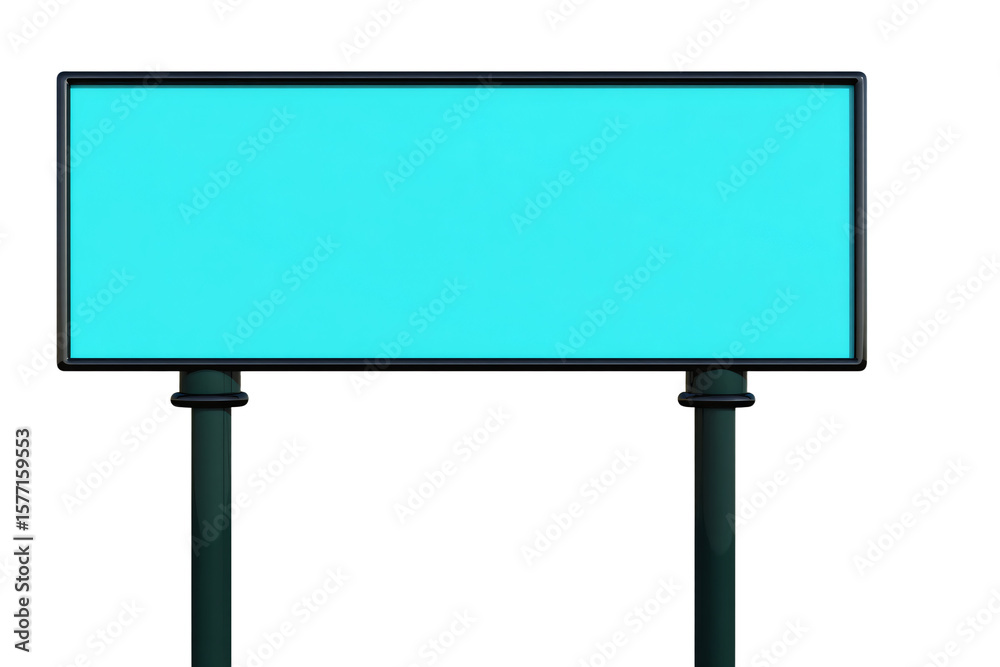 Obraz premium a blue sign on a black pole