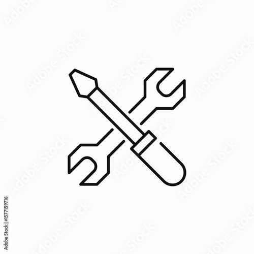 tools repair maintenance icon sign vector