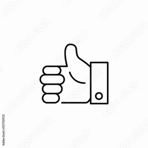thumbs up like icon sign vector