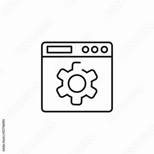 website settings management icon sign vector