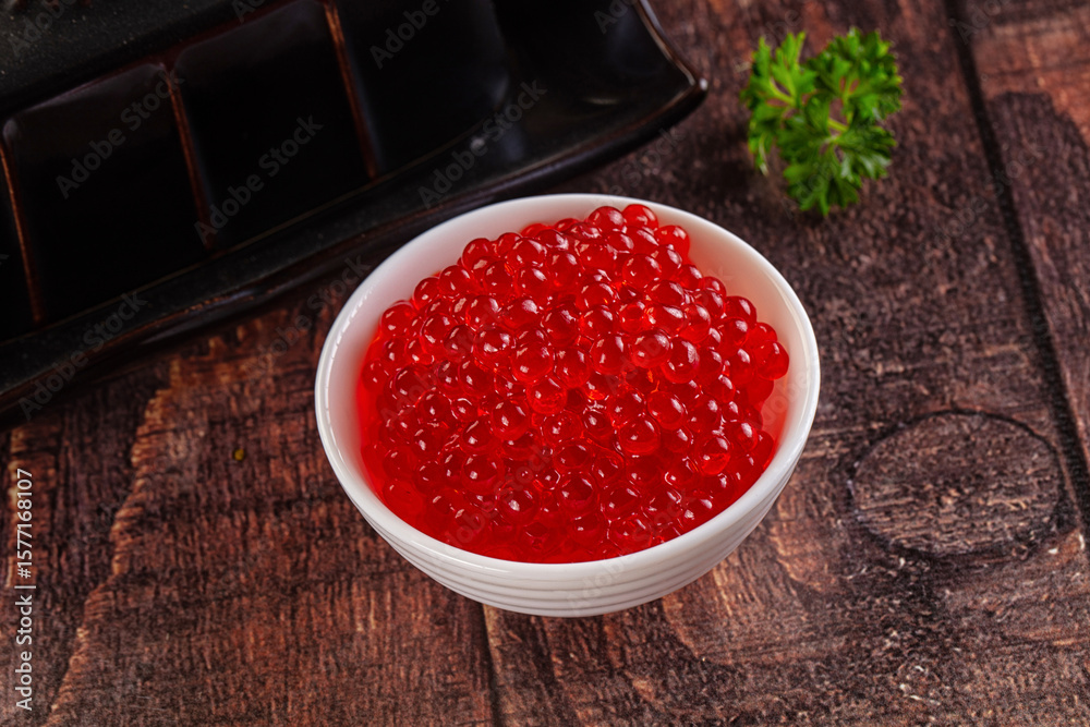 Salmon red caviar in the bowl Salmon red caviar in the bowl