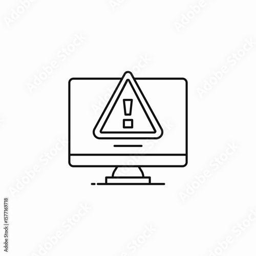 computer system alert icon sign vector