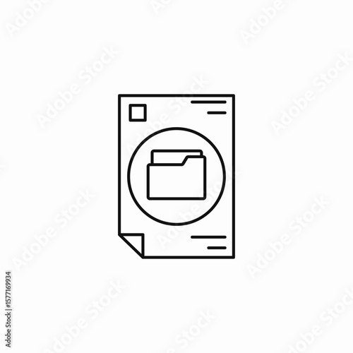 document folder content icon sign vector