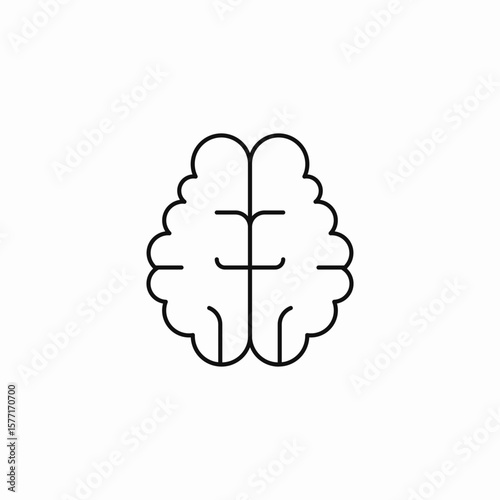 human brain organ icon sign vector
