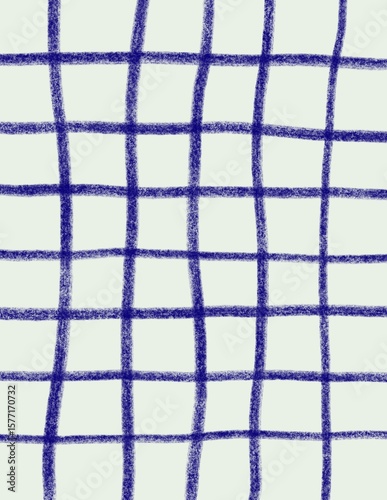 White and Dark Blue Hand Draw Checkered Background Wallpaper Backdrop