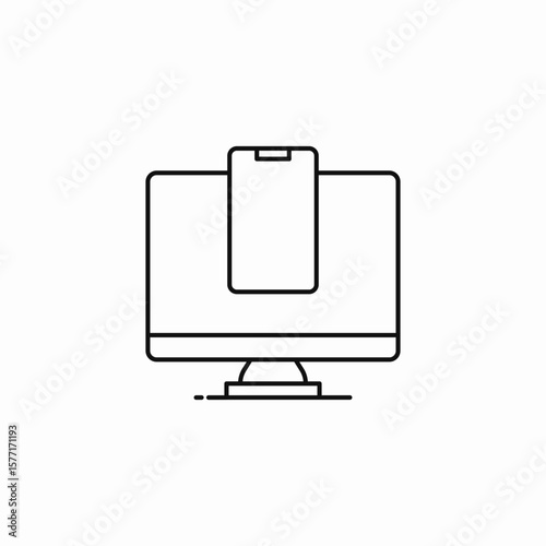 responsive device display icon sign vector