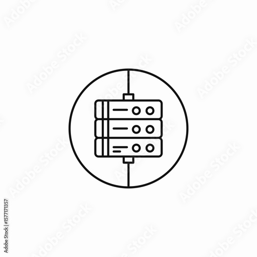 server data center icon sign vector