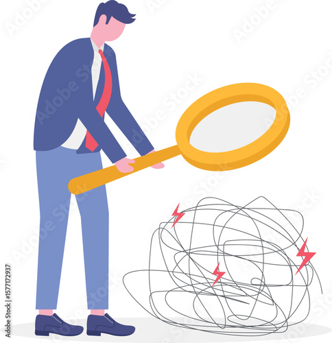 Analyze problem finding solution or opportunity, look for details to solve problem,

