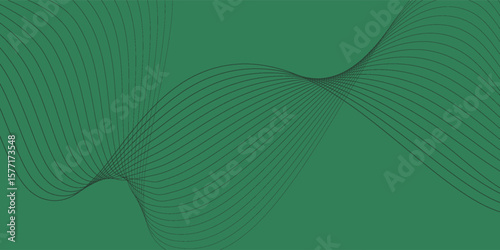  shiny green lines effect vector background. Dynamic translucent soft gradient stream motion. Violet neon color wave. Light trail wave, fire path trace line and incandescence curve twir simple mode
