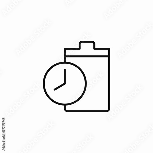 battery time remaining icon sign vector