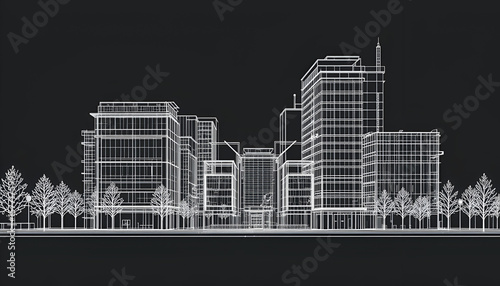 sketch of city skyline