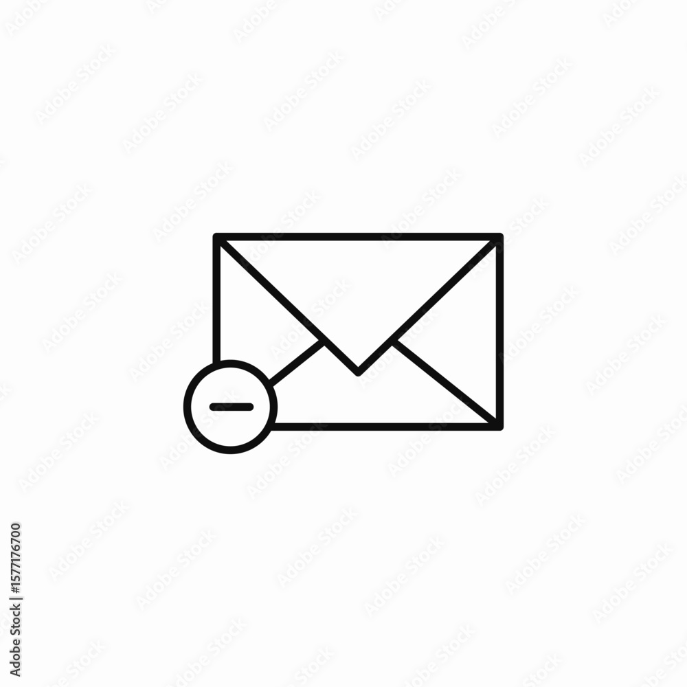 remove mail envelope icon sign vector remove mail envelope icon sign vector