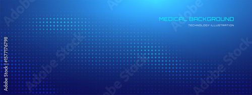 Abstract Medical Plus Pattern with Blue Cross Background for Health Tech Design. Vector Hospital Symbol in Geometric Math Shape with Repeat. Digital Wallpaper with Wave Effect.