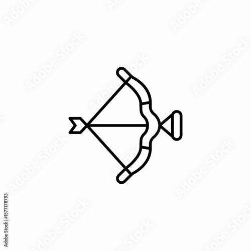 archery bow arrow icon sign vector