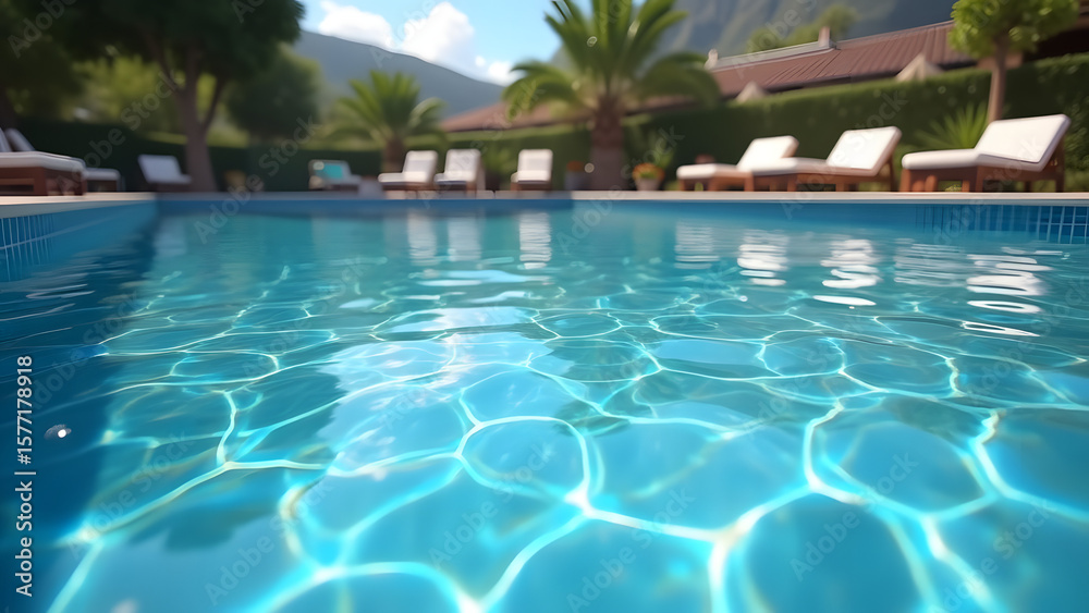 Fototapeta premium swimming pool in hotel