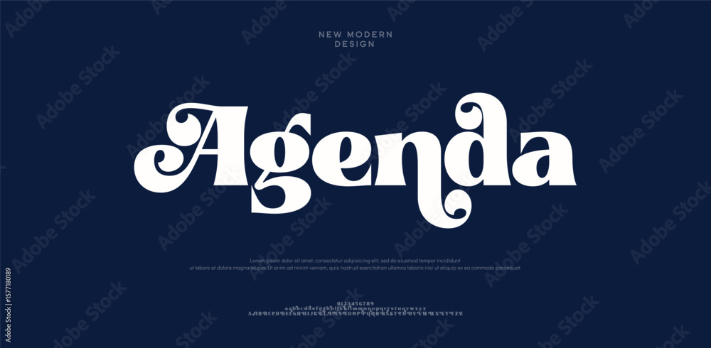 Fototapeta premium Design Modern abstract digital alphabet font. Minimal technology typography, Creative urban sport fashion futuristic font and with numbers. vector illustration. 