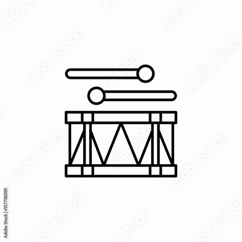 percussion drum sticks icon sign vector