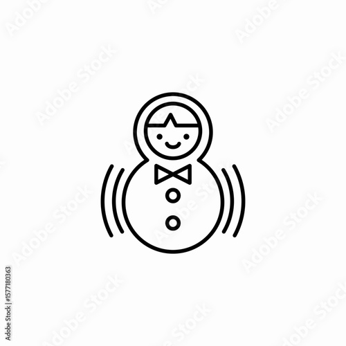russian nesting doll icon sign vector