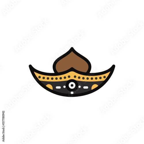 dahi handi icon, krishna Janmashtami flat Vector illustration, Indian cultural icon
