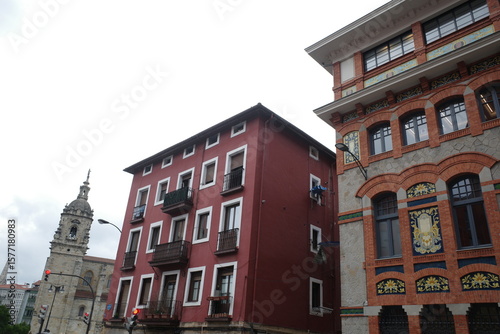 Fototapeta Naklejka Na Ścianę i Meble -  Buildings in the city of Bilbao
