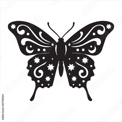 Transparent PNG available
Floral style butterfly graphic drawing silhouette animal vector

