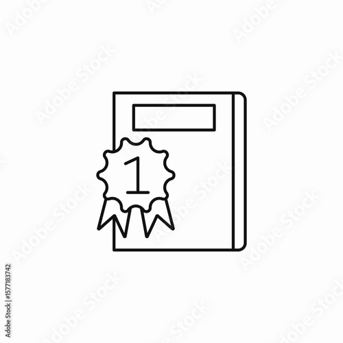 award winning book icon sign vector