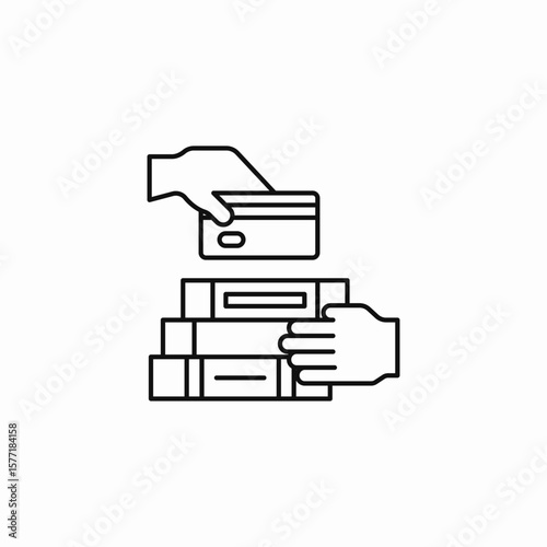 card book purchase icon sign vector