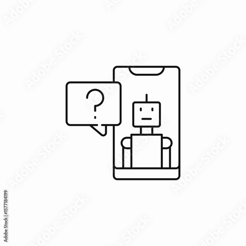 chatbot question support icon sign vector
