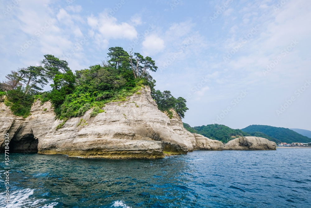 Naklejka premium 日本静岡県西伊豆の堂ヶ島