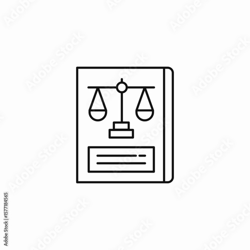 justice law book icon sign vector