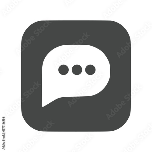 Chat Message Icon Speech Bubble Symbol for Communication and Messaging App UI Design Vector