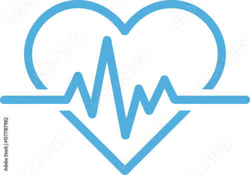 Heart health checkup vector illustration for medical and healthcare industry design