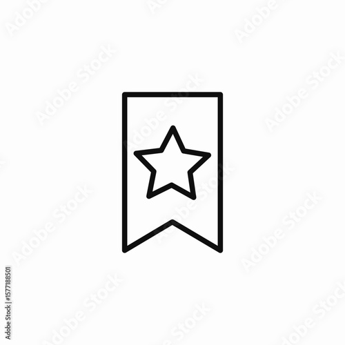 book bookmark star icon sign vector